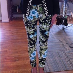 Zara Floral Skinny Pants